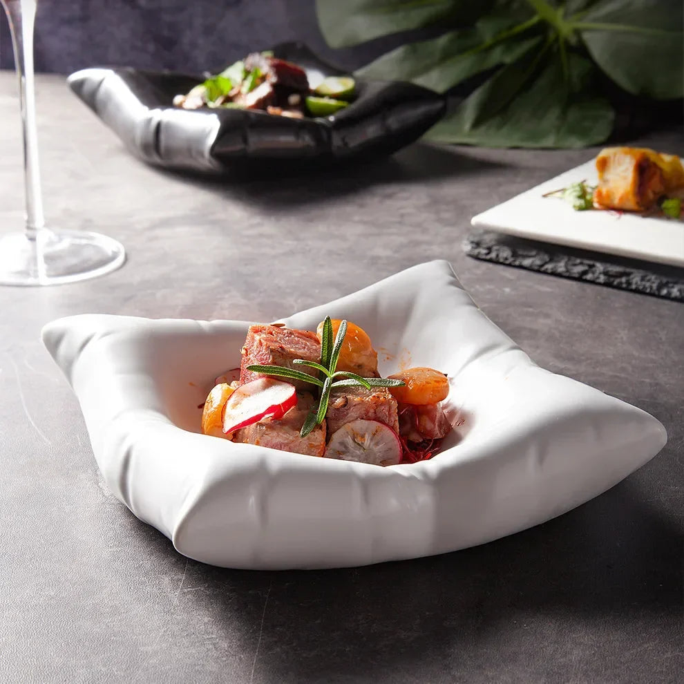 Pillow Form Ceramic Plate 15-20cm