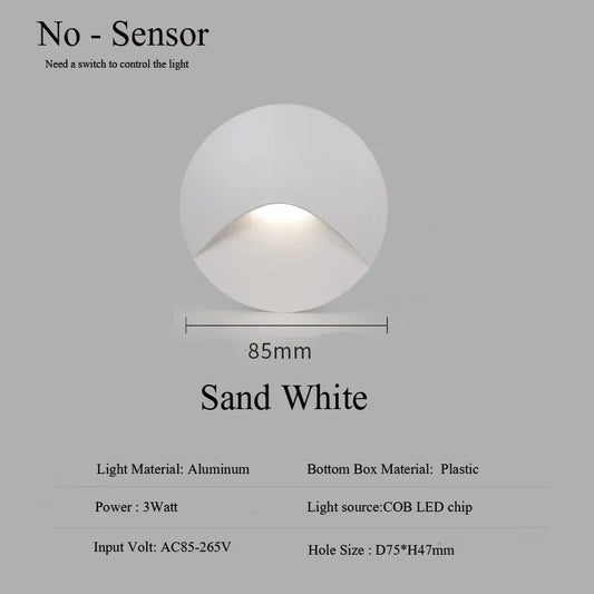 Recessed IP65 Step Light 85mm