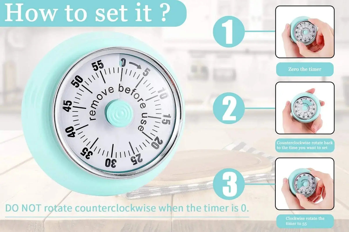 Magnetic 60 Minute Kitchen Timer