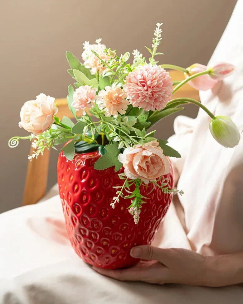 Strawberry Ceramic Vase