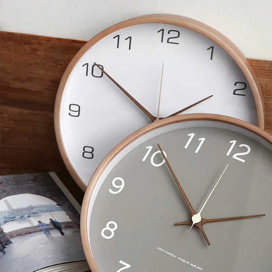 Wood and Glass Wall Clock