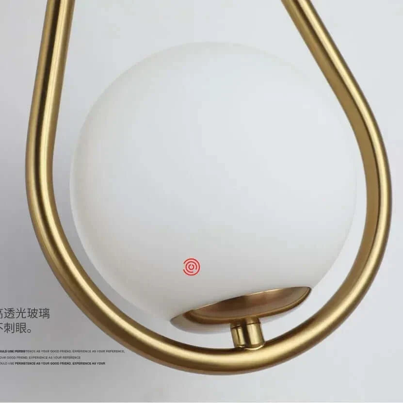 Glass Orb Drop Wall Light 37cm