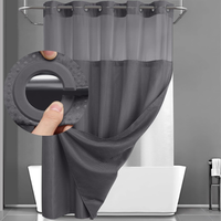 Waffle Weave Double Layer Shower Curtain