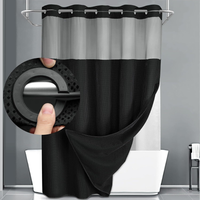 Waffle Weave Double Layer Shower Curtain