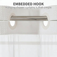 Waffle Weave Double Layer Shower Curtain