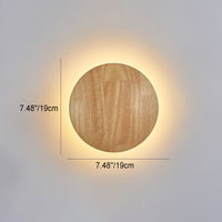 Timber Disc Wall Light 19cm