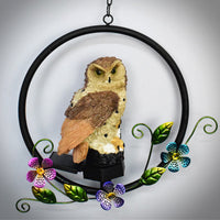 Owl Solar Hanging Garden Light