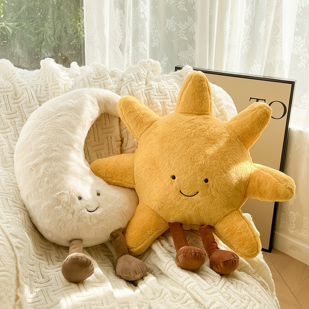 Sun and Moon Velvet Cushion