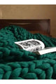Chunky knit throw blanket