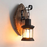 Retro Industrial Lantern Wall Light