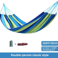 Striped Canvas Double Hammock