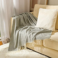 Nordic Stripe Cotton Fringed Throw