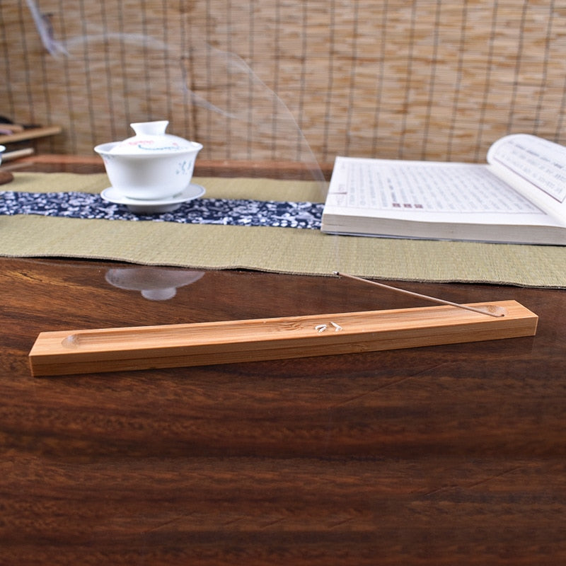 Solid Wood Incense Stick Holder 23cm