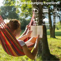 Striped Canvas Double Hammock