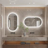Oval Backlit LED Bathroom Mirror
