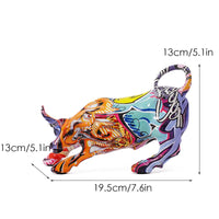 Graffiti Bull Resin Sculpture