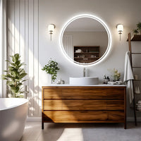 Round Touch-Control LED Bathroom Mirror