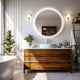Round Touch-Control LED Bathroom Mirror