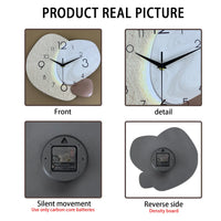 Square Stone-Effect Wall Clock