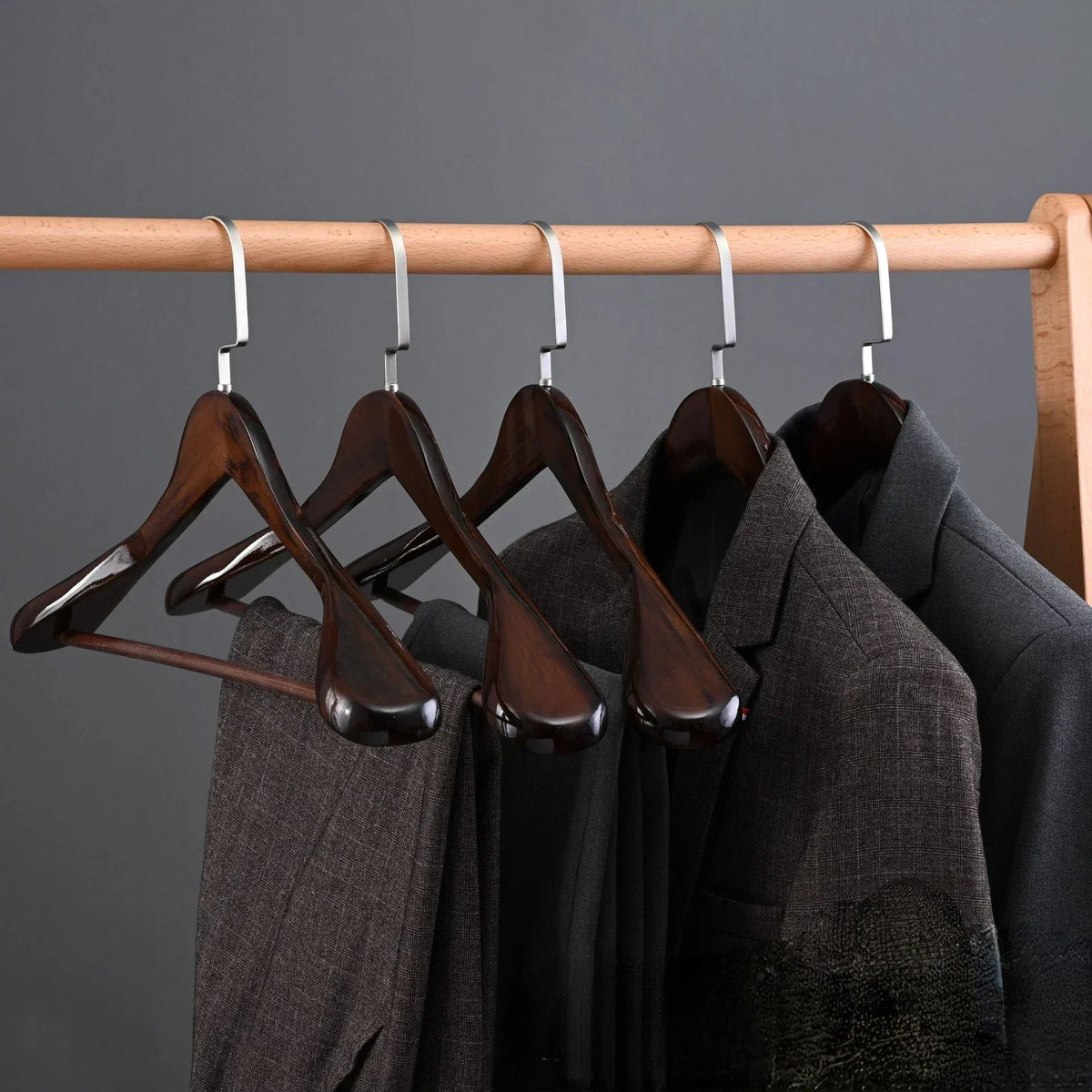 Oaklee Solid Wood Hangers, Set of Four