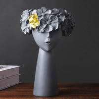 Girl Portrait Resin Vase 27cm