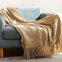 Nordic Knitted Throw Blanket