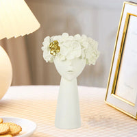 Girl Portrait Resin Vase 27cm