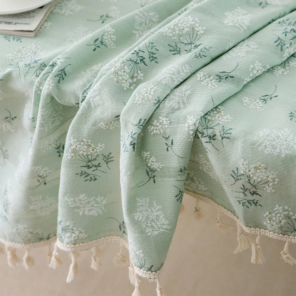 Floral Cotton Tablecloth
