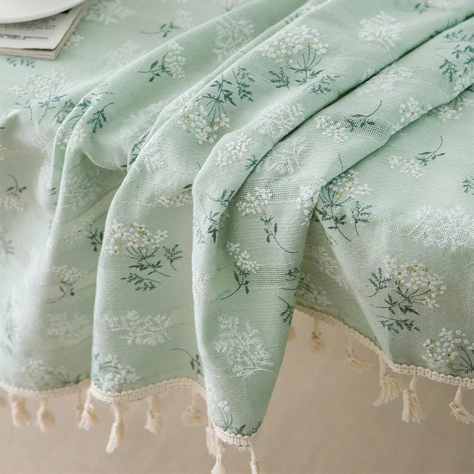 Floral Cotton Tablecloth 140cm