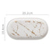 Marble Effect Ceramic Oval Tray 20cm