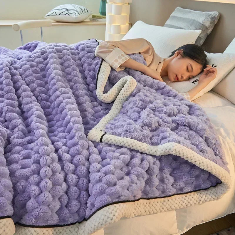 Velvet Flannel Throw Blanket