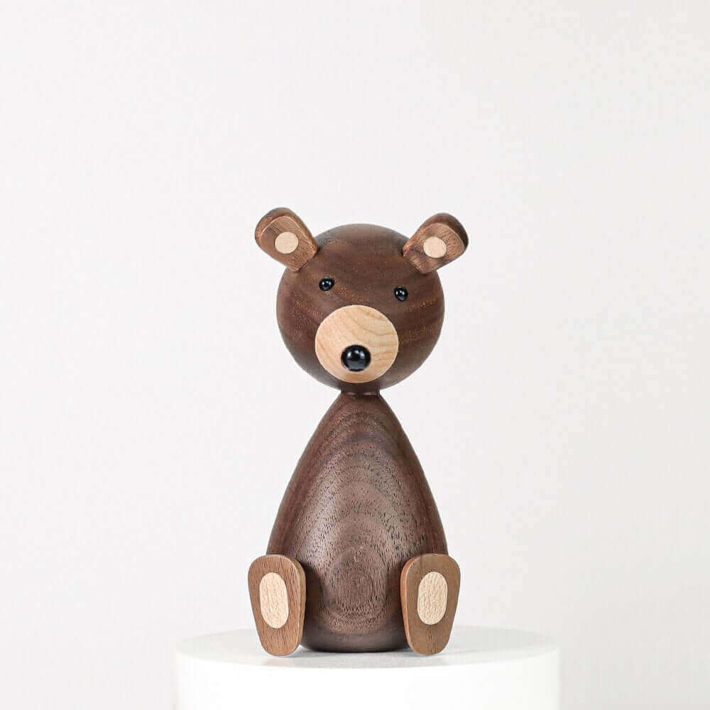 Danish Walnut Bear Family Ornament