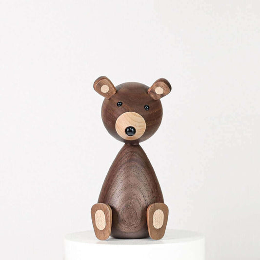 Danish Walnut Bear Family Ornament