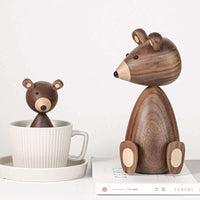 Danish Walnut Bear Family Ornament