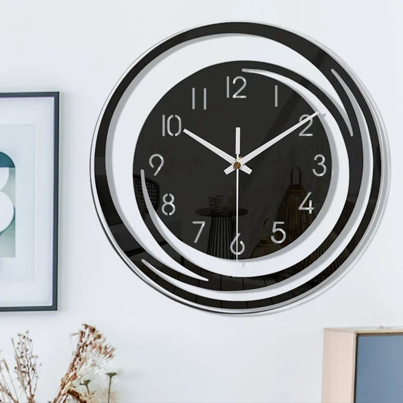 Scandinavian Black Acrylic Wall Clock