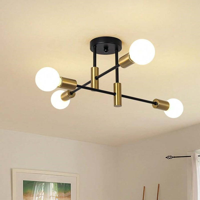 Scandinavian metal flush mount ceiling light