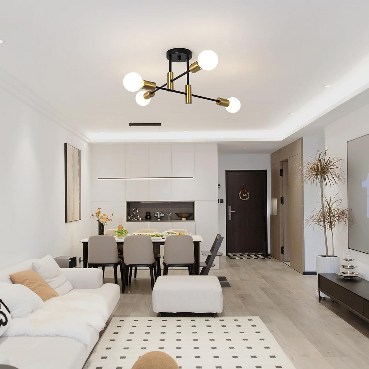 Ceiling light in room