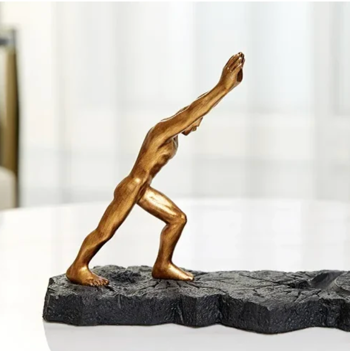 Sculptural Wine Bottle Holder in Bronze