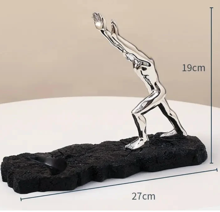 Sculptural Wine Bottle Holder in Bronze
