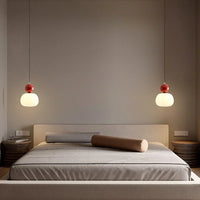 Ribbed Glass Gourd Pendant Light
