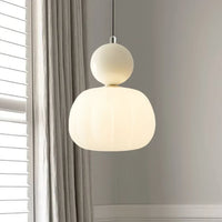 Ribbed Glass Gourd Pendant Light