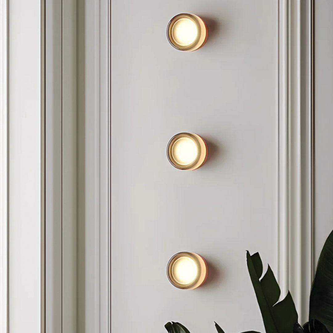 Disc Glass LED Wall Sconce 14cm