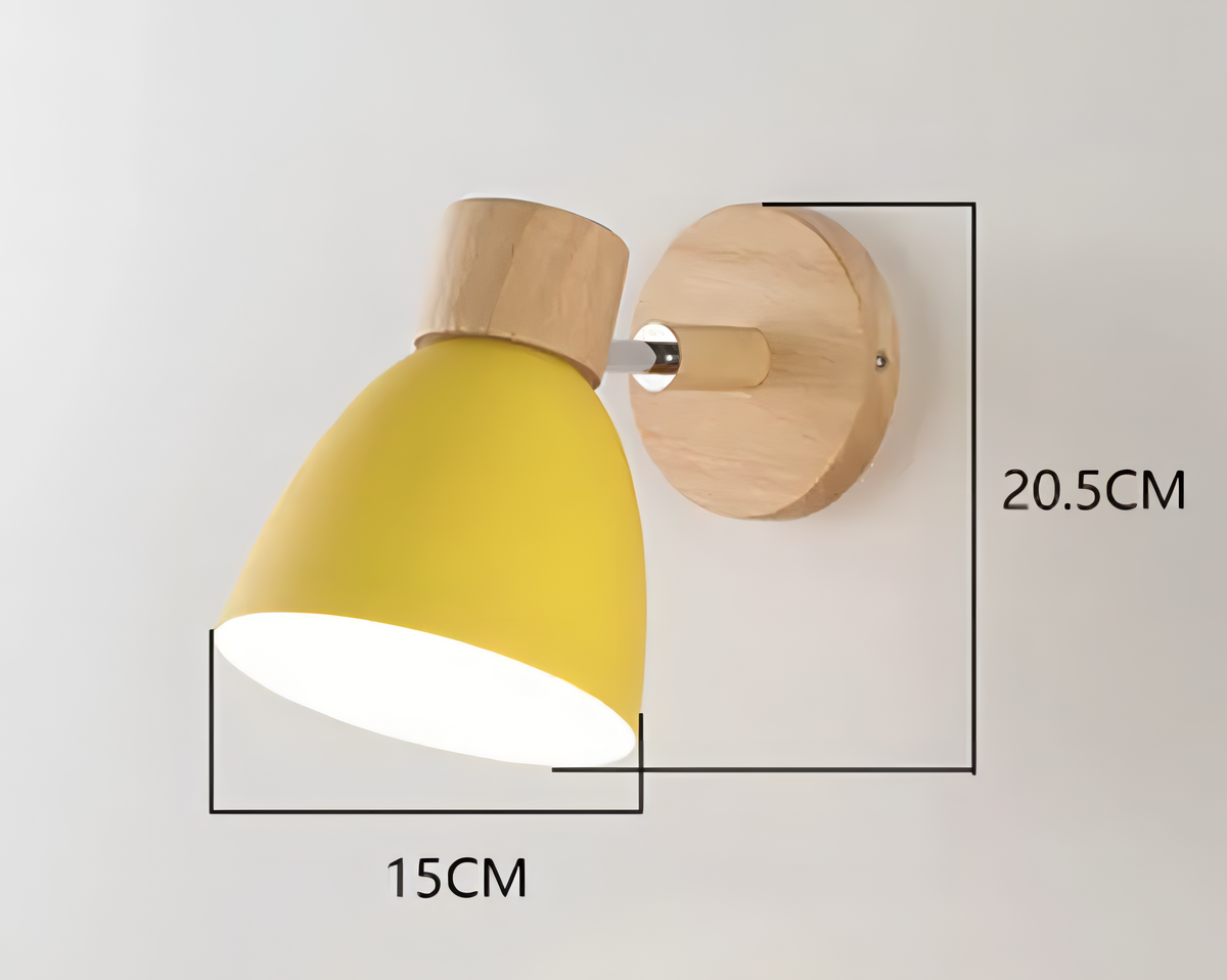 Wooden Pull-Switch Wall Light