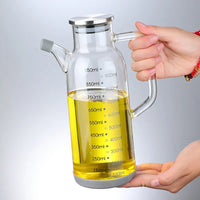 Glass Oil Dispenser with Measuring Scale