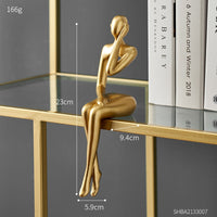 Abstract Gold Figure Sculpture