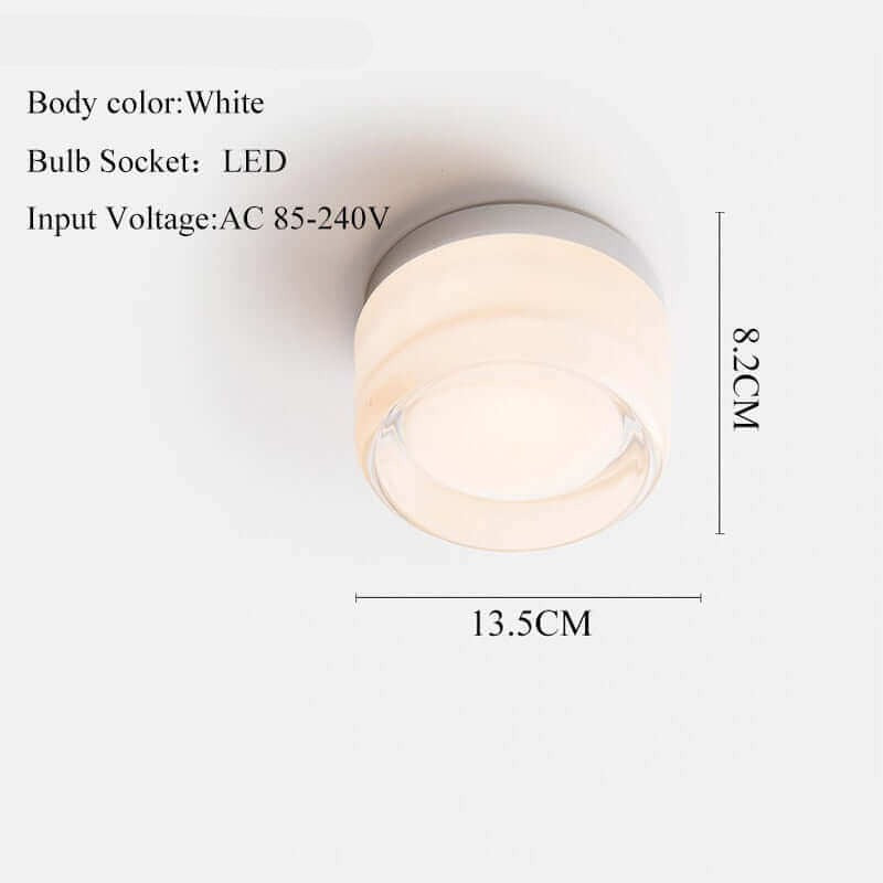 Ribbed Acrylic Disc Wall Light 13cm