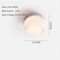 Ribbed Acrylic Disc Wall Light 13cm