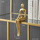 Abstract Gold Figure Sculpture