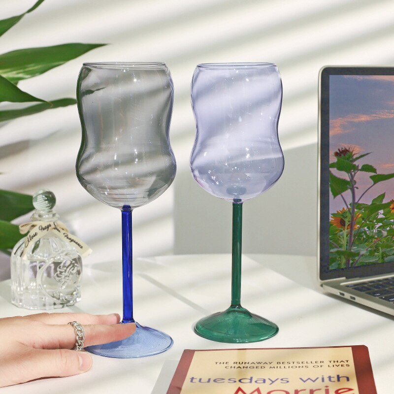Two-Tone Borosilicate Wine Glass 300ml