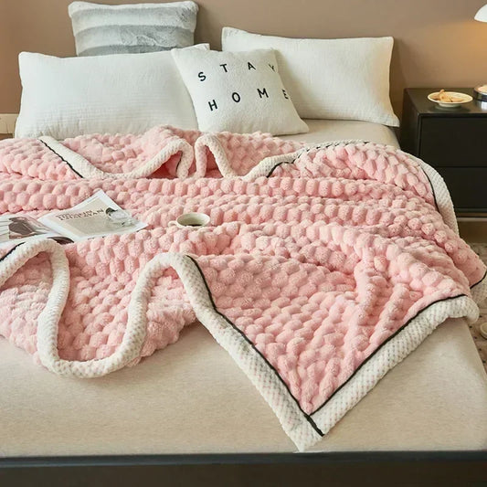 Velvet Flannel Throw Blanket